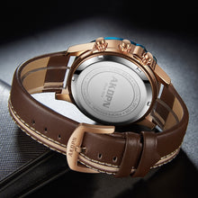 Cargar imagen en el visor de la galería, Unique Men Wrist Watches Leather Black Silver Creative Watches For Male Military Sports Clock Unique Design relogio masculino